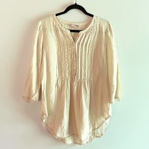 Calypso St. Barth Beige Linen Tunic - size…